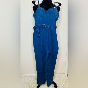 New Never Worn: Denim stretch jumpsuit